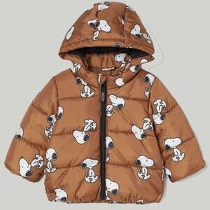 H&M Snoopy Peanuts Puffer Winter Coat 2T